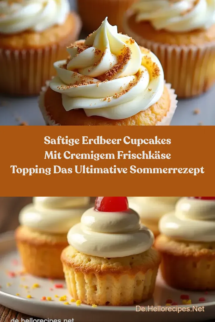 Saftige Erdbeer Cupcakes mit cremigem Frischkäse Topping Das ultimative Sommerrezept