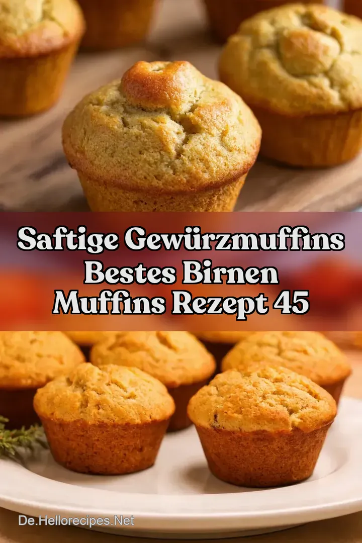 Saftige Gew&uuml;rzmuffins Bestes Birnen Muffins Rezept 45