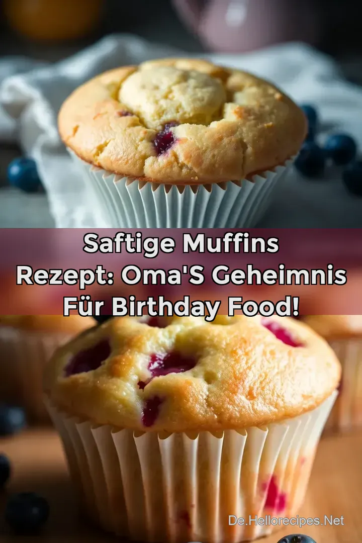 Saftige Muffins Rezept: Oma&#039 s Geheimnis für Birthday Food!