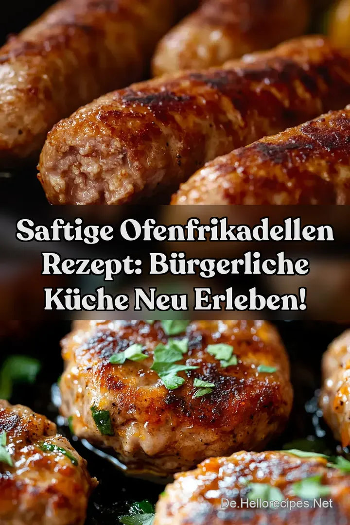 Saftige Ofenfrikadellen Rezept: Bürgerliche Küche Neu Erleben!