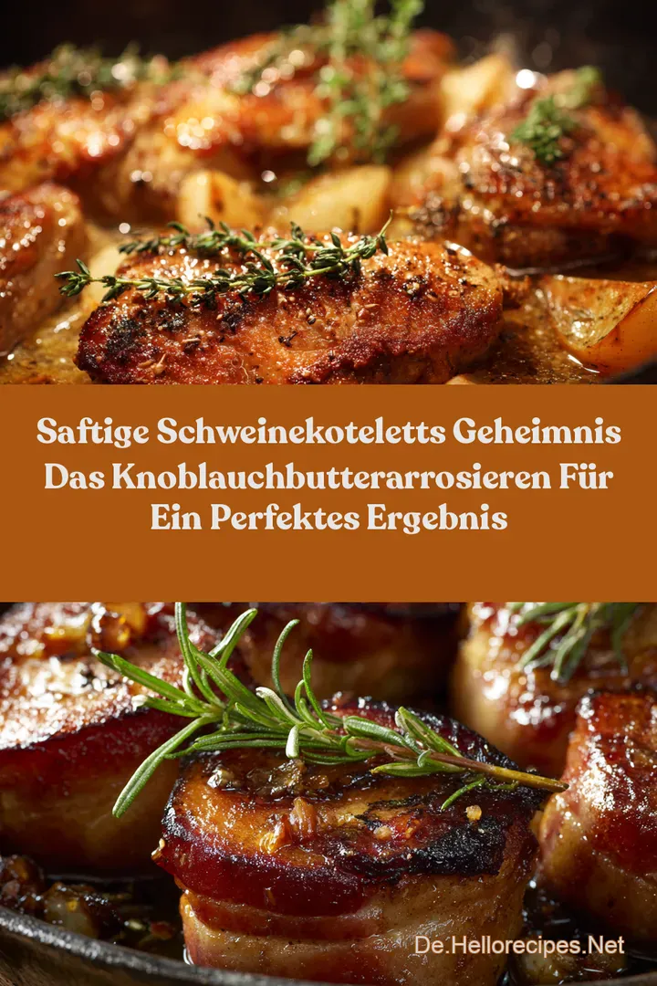 Saftige Schweinekoteletts Geheimnis Das KnoblauchbutterArrosieren für ein perfektes Ergebnis