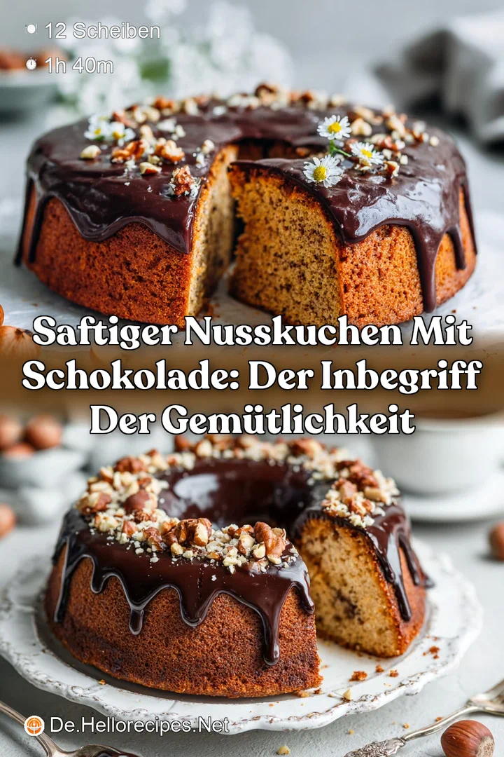 Saftiger Nusskuchen mit Schokolade: Der Inbegriff der Gem&uuml;tlichkeit