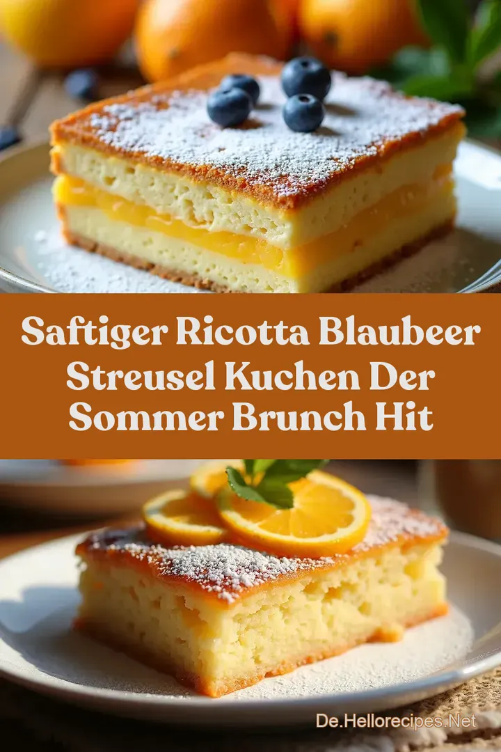 Saftiger Ricotta Blaubeer Streusel Kuchen Der Sommer Brunch Hit