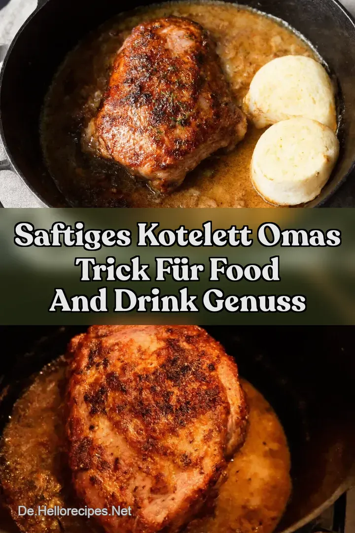 Saftiges Kotelett Omas Trick f&uuml;r Food And Drink Genuss