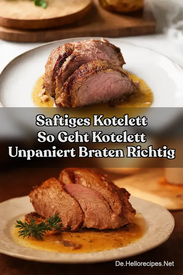 Saftiges Kotelett So geht Kotelett Unpaniert Braten richtig