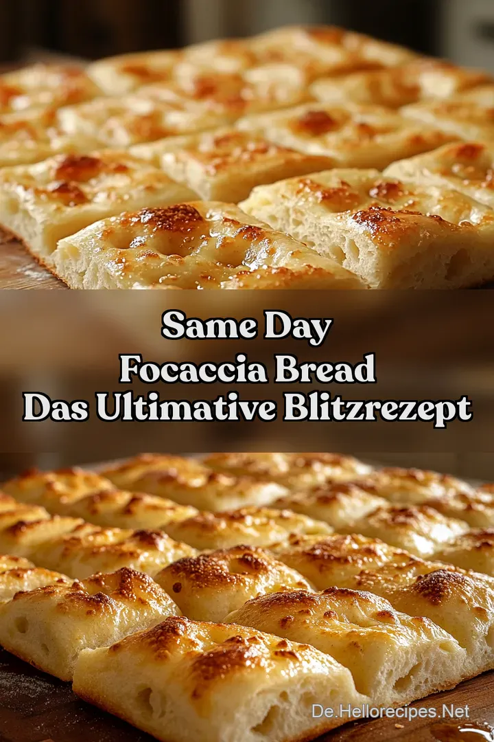 Same Day Focaccia Bread Das ultimative BlitzRezept