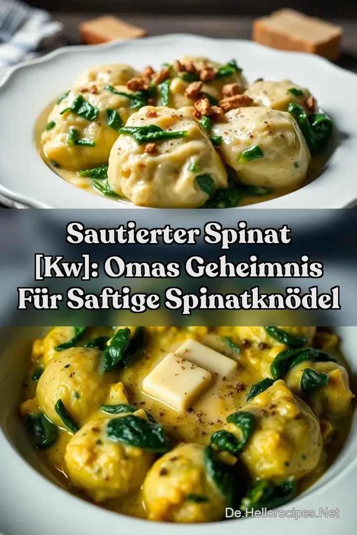Sautierter Spinat [kw]: Omas Geheimnis für Saftige Spinatknödel