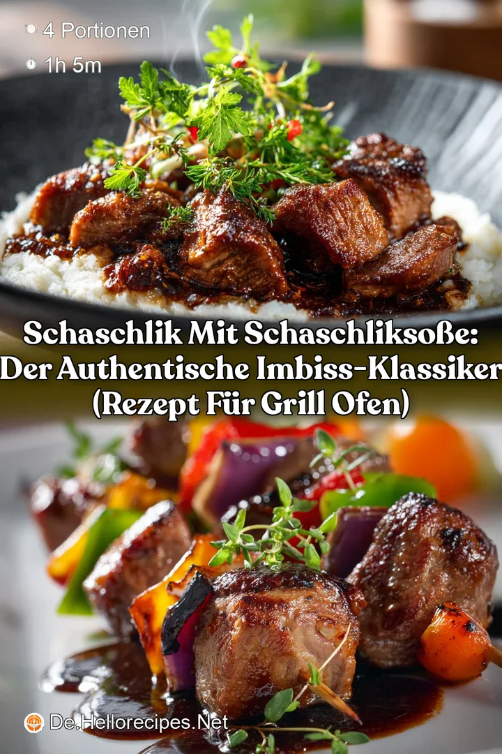 Schaschlik mit Schaschlikso&szlig;e: Der authentische Imbiss-Klassiker (Rezept f&uuml;r Grill Ofen)