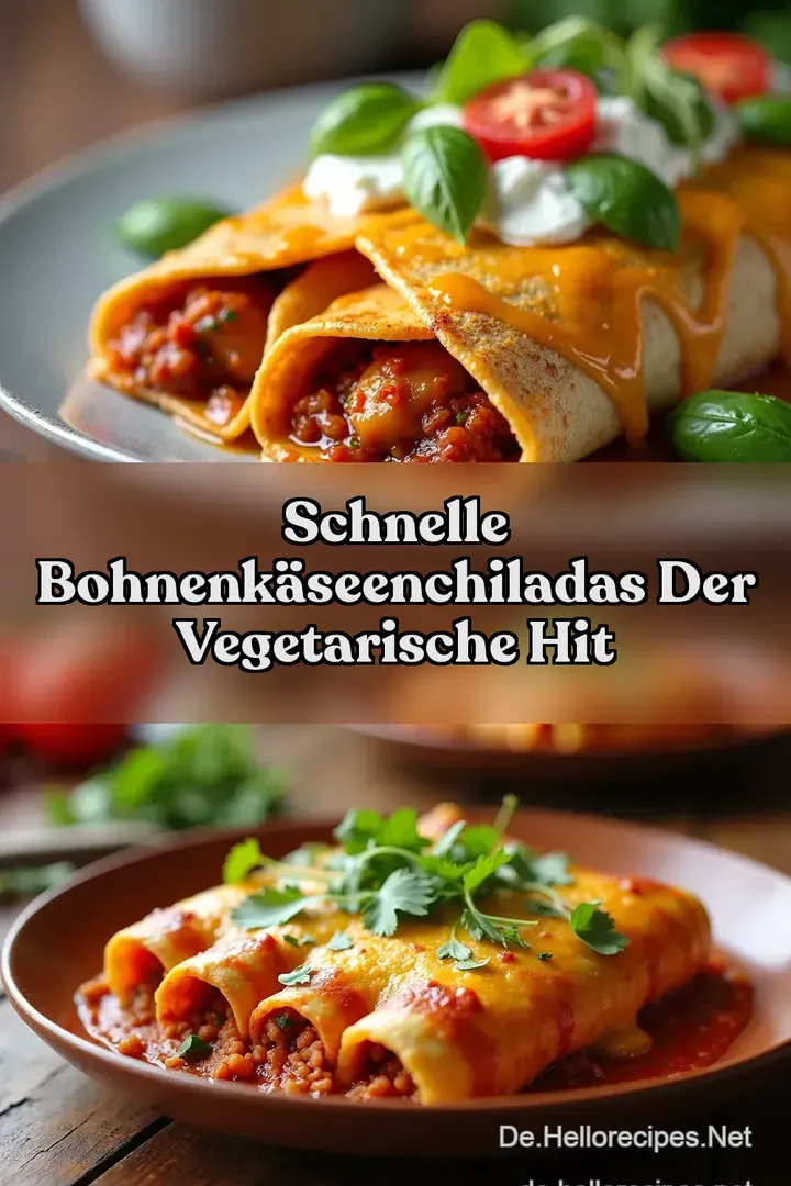 Schnelle BohnenK&auml;seEnchiladas Der vegetarische Hit