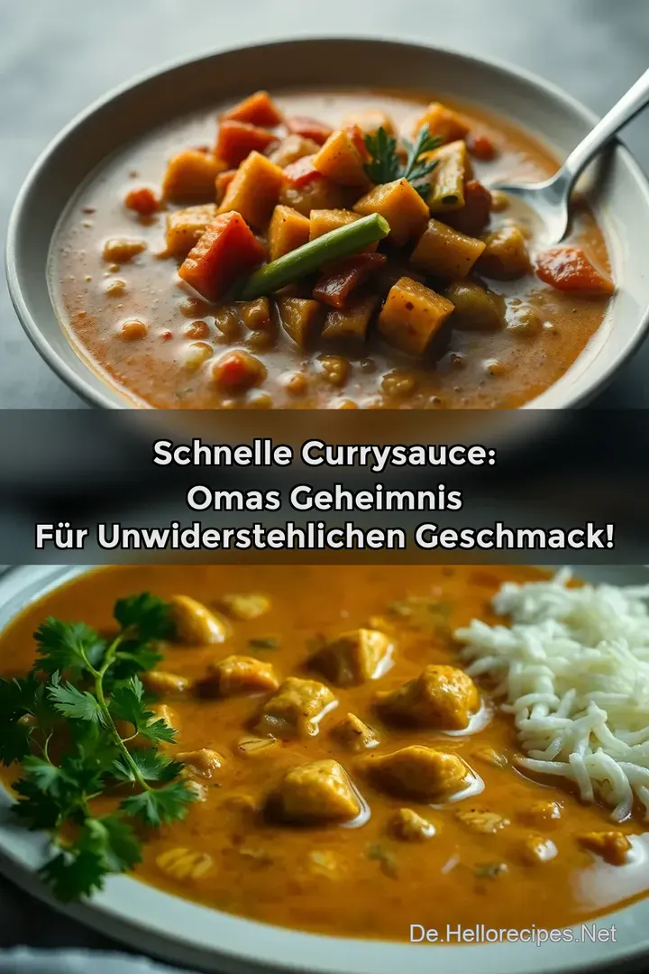 Schnelle Currysauce: Omas Geheimnis für unwiderstehlichen Geschmack!