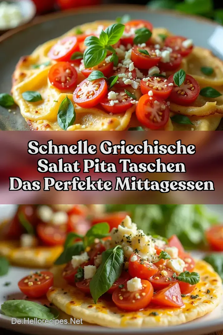 Schnelle Griechische Salat Pita Taschen Das perfekte Mittagessen