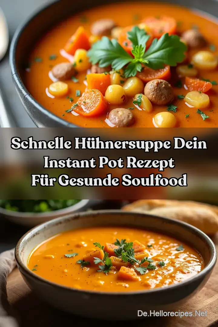 Schnelle H&uuml;hnersuppe Dein Instant Pot Rezept f&uuml;r gesunde Soulfood