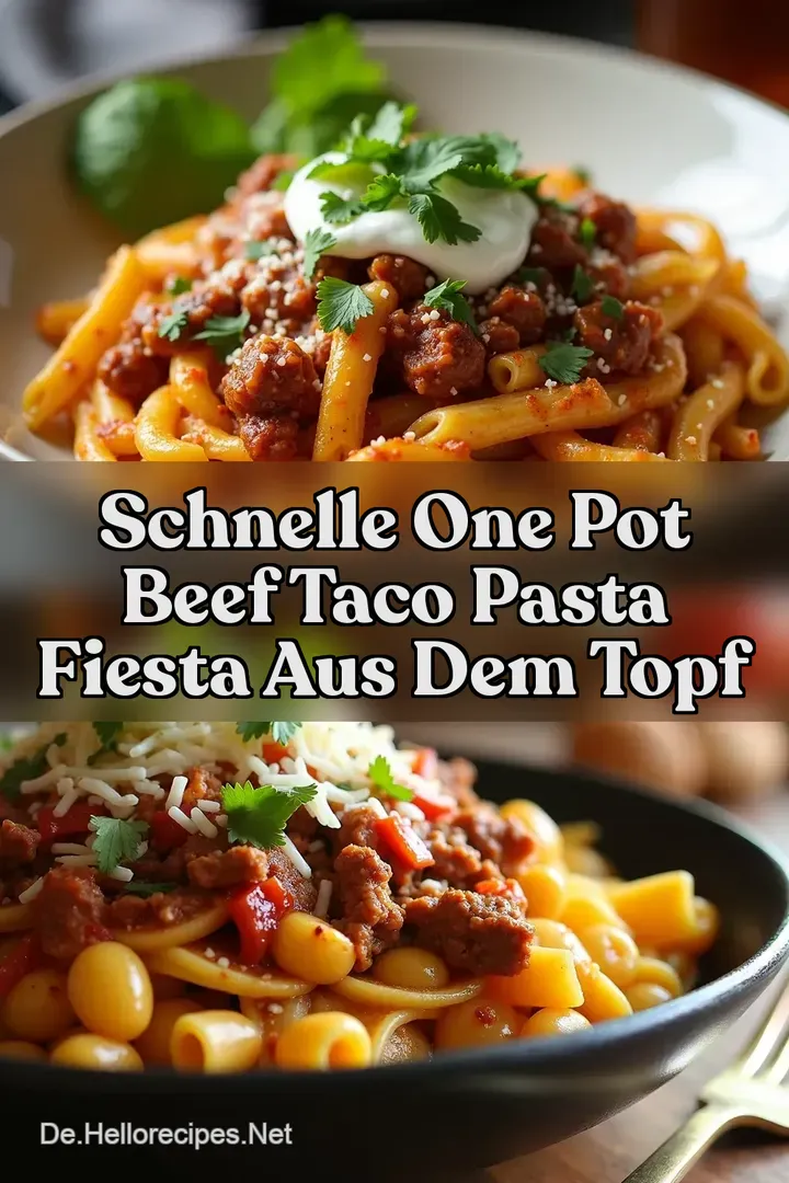 Schnelle One Pot Beef Taco Pasta Fiesta aus dem Topf