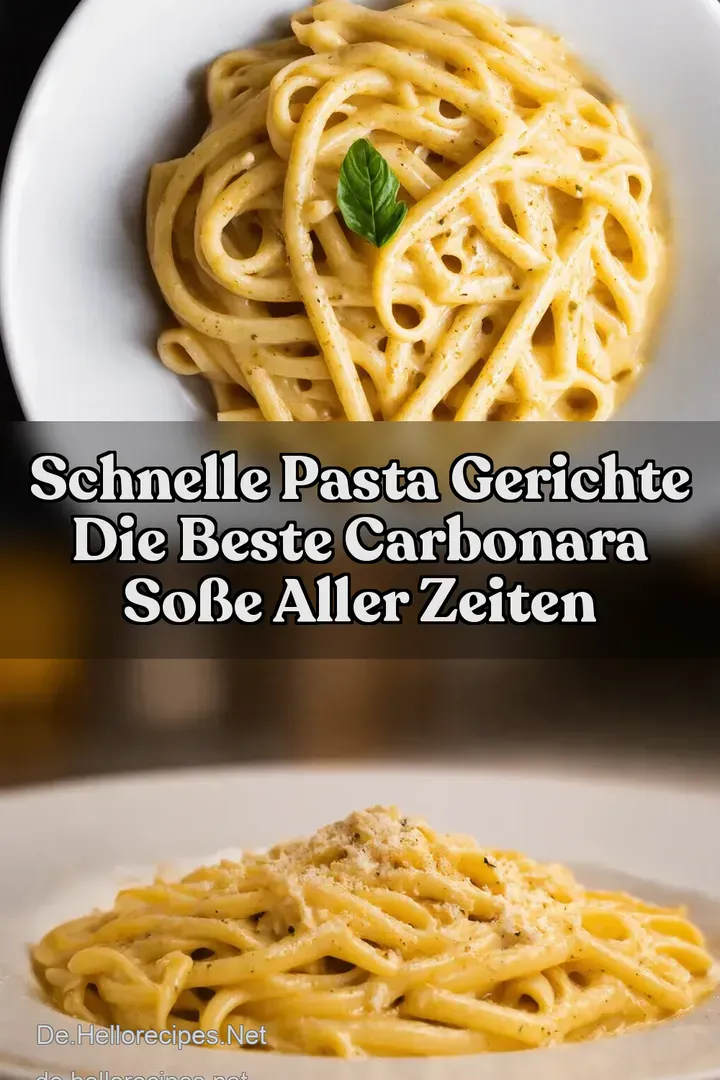 Schnelle Pasta Gerichte Die beste Carbonara So&szlig;e aller Zeiten