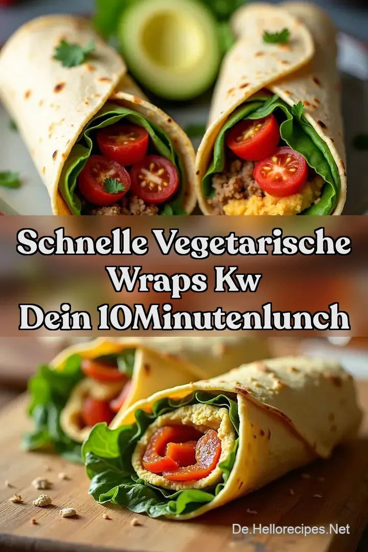 Schnelle Vegetarische Wraps kw Dein 10MinutenLunch