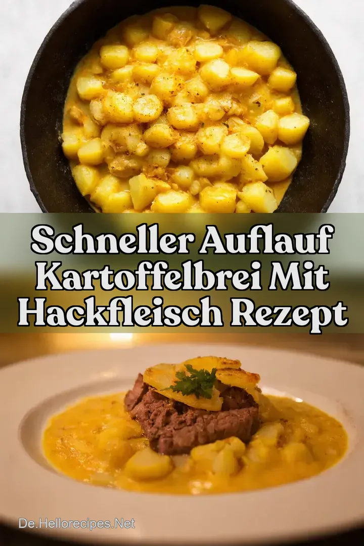 Schneller Auflauf Kartoffelbrei mit Hackfleisch Rezept
