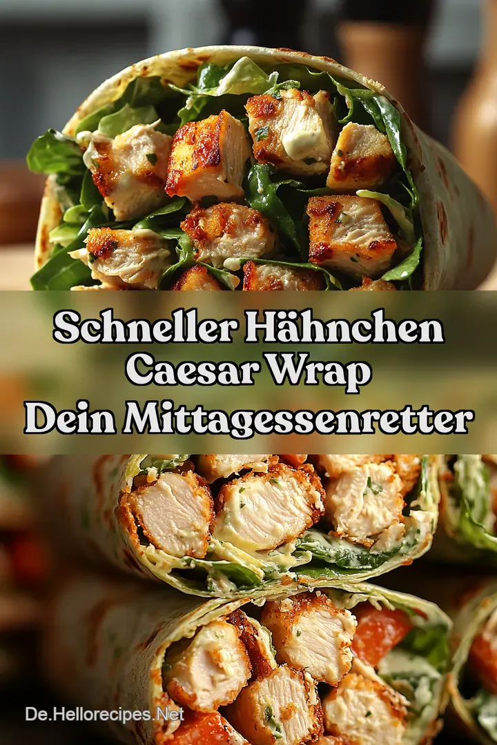 Schneller Hähnchen Caesar Wrap Dein MittagessenRetter