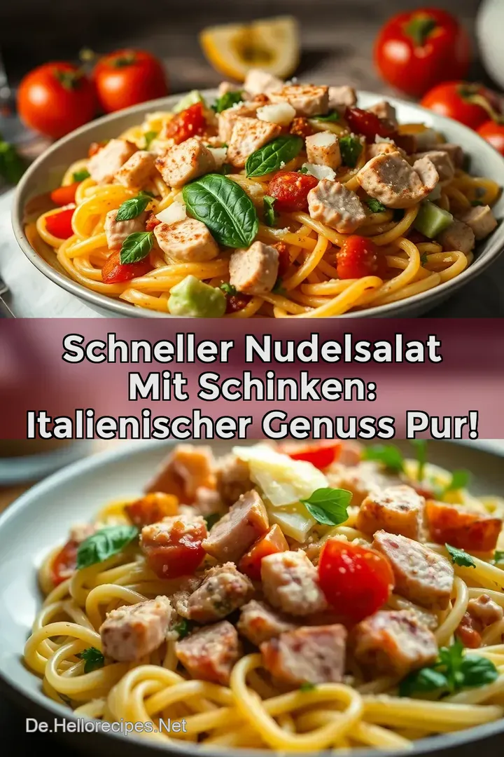 Schneller Nudelsalat mit Schinken: Italienischer Genuss pur!
