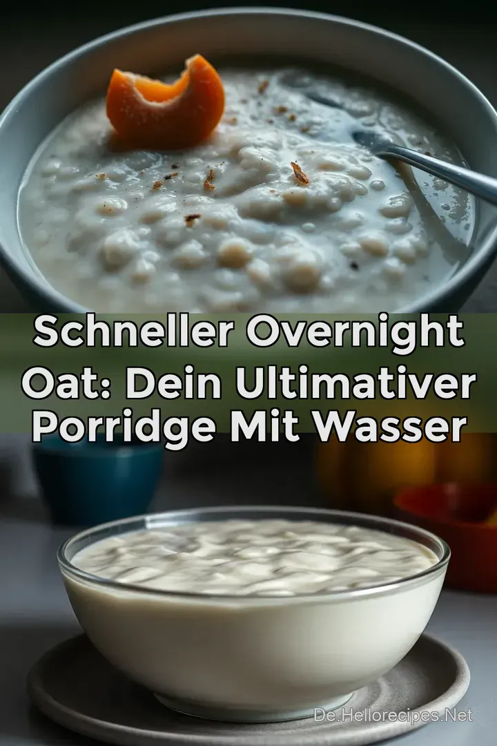 Schneller Overnight Oat: Dein ultimativer Porridge mit Wasser