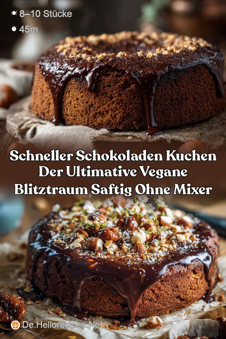 Schneller Schokoladen Kuchen Der ultimative vegane BlitzTraum Saftig ohne Mixer