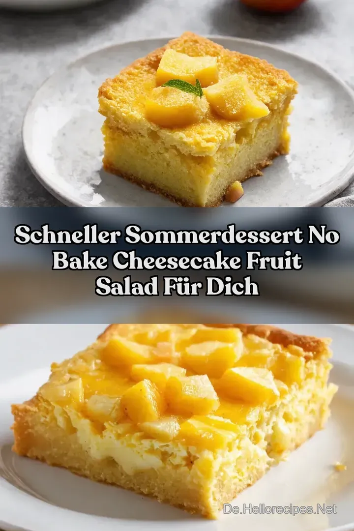 Schneller Sommerdessert No Bake Cheesecake Fruit Salad f&uuml;r Dich