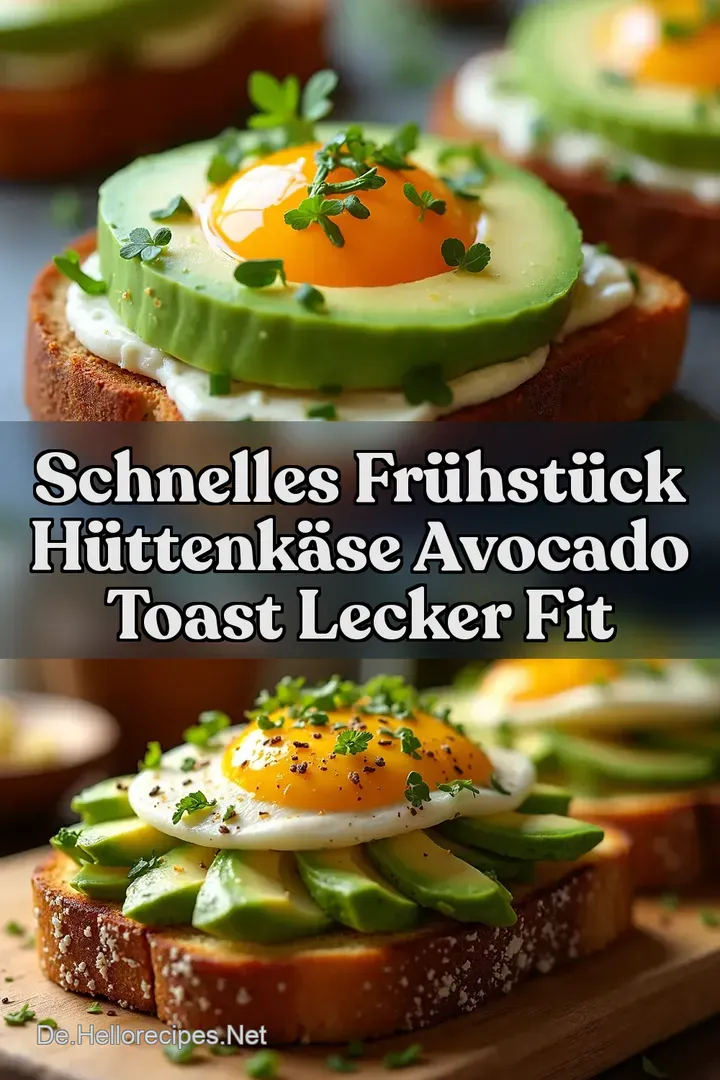 Schnelles Fr&uuml;hst&uuml;ck H&uuml;ttenk&auml;se Avocado Toast Lecker Fit