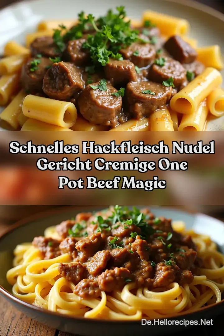 Schnelles Hackfleisch Nudel Gericht Cremige One Pot Beef Magic