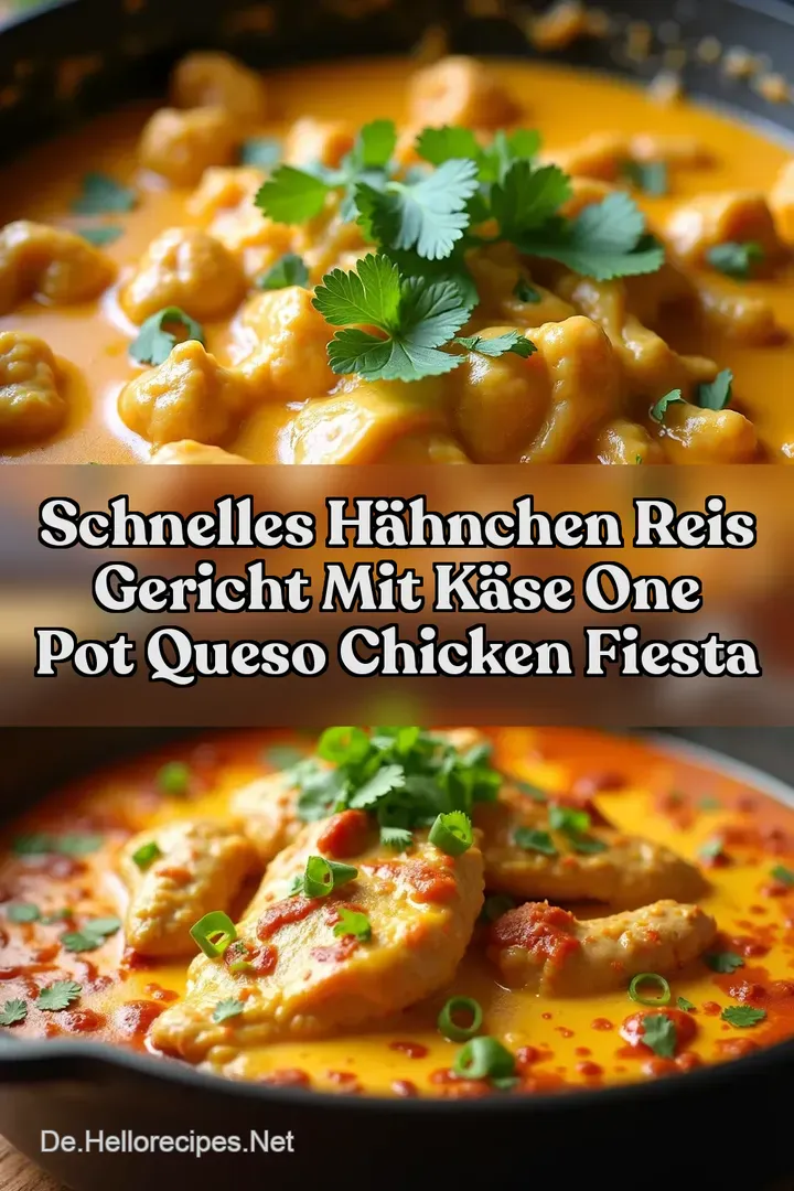 Schnelles H&auml;hnchen Reis Gericht mit K&auml;se One Pot Queso Chicken Fiesta
