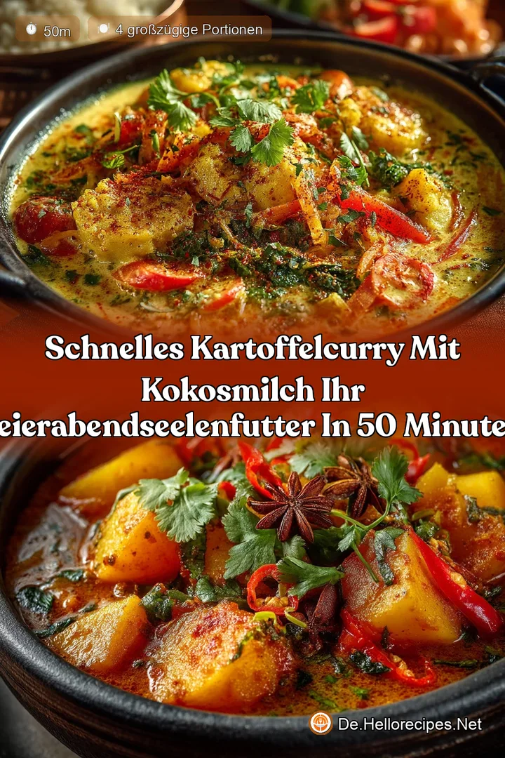 Schnelles KartoffelCurry mit Kokosmilch Ihr FeierabendSeelenfutter in 50 Minuten