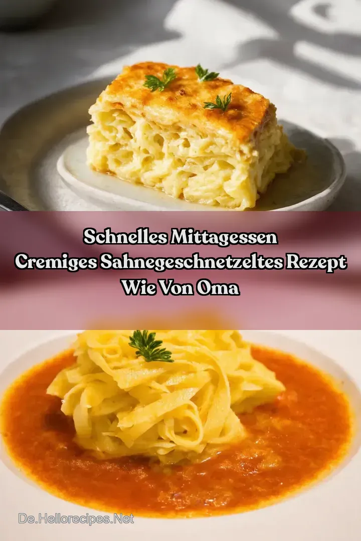 Schnelles Mittagessen Cremiges Sahnegeschnetzeltes Rezept wie von Oma