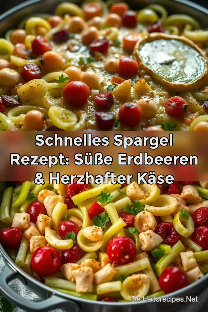 Schnelles Spargel Rezept: Süße Erdbeeren &amp herzhafter Käse