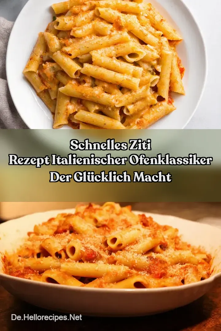 Schnelles Ziti Rezept Italienischer OfenKlassiker der gl&uuml;cklich macht