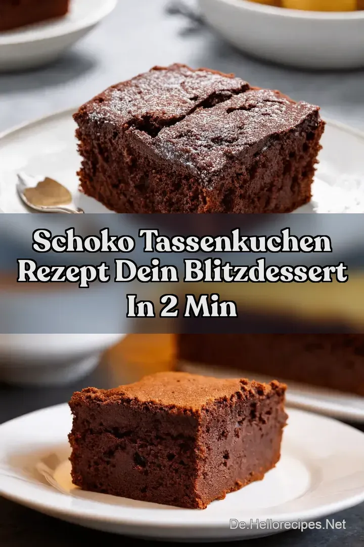 Schoko Tassenkuchen Rezept Dein BlitzDessert in 2 Min
