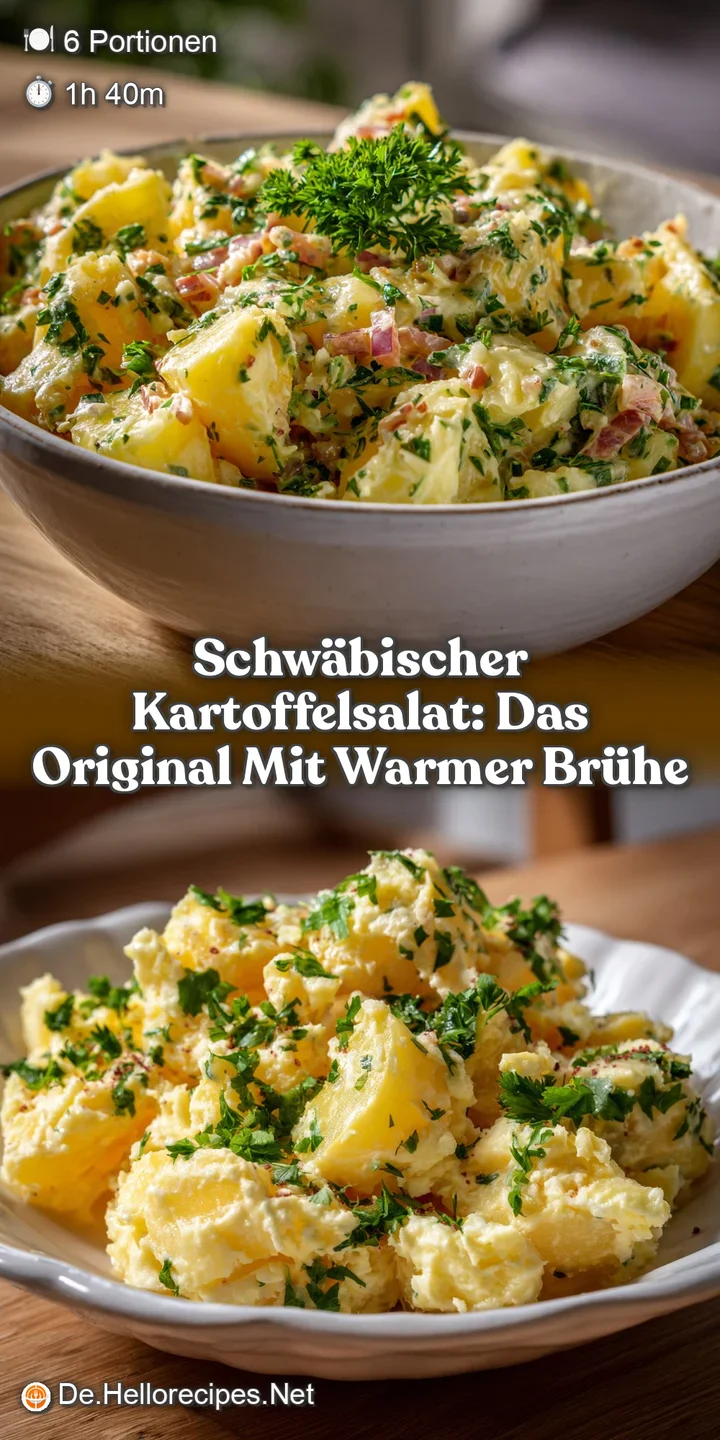 Schw&auml;bischer Kartoffelsalat: Das Original mit warmer Br&uuml;he