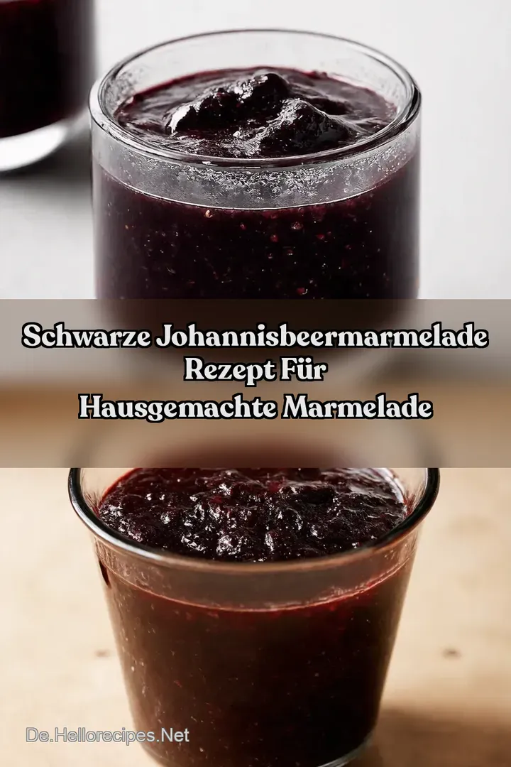 Schwarze Johannisbeermarmelade Rezept f&uuml;r Hausgemachte Marmelade