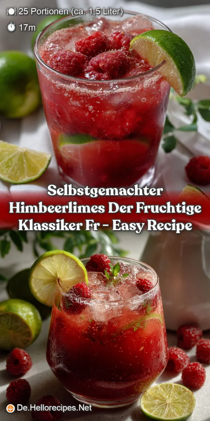 Selbstgemachter Himbeerlimes Der Fruchtige Klassiker Fr - Easy Recipe