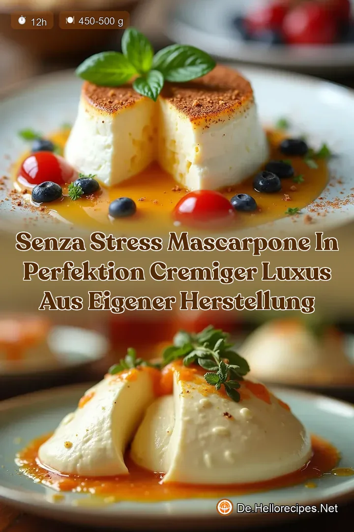 Senza Stress Mascarpone in Perfektion Cremiger Luxus aus eigener Herstellung