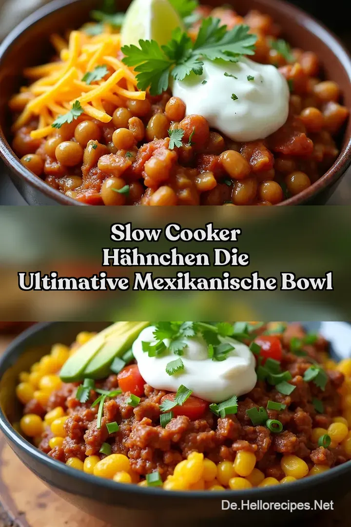 Slow Cooker H&auml;hnchen Die ultimative Mexikanische Bowl