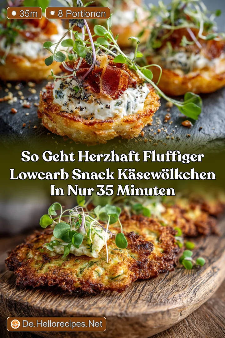 So geht herzhaft Fluffiger LowCarb Snack K&auml;seW&ouml;lkchen in nur 35 Minuten