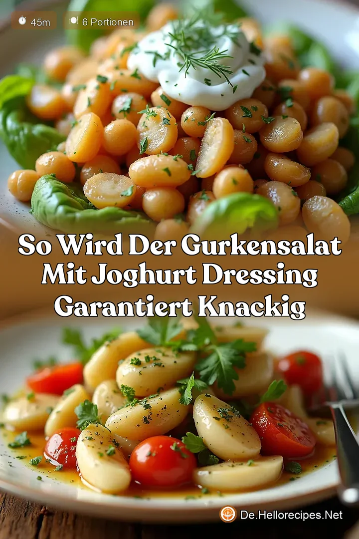 So wird der Gurkensalat mit Joghurt Dressing garantiert knackig