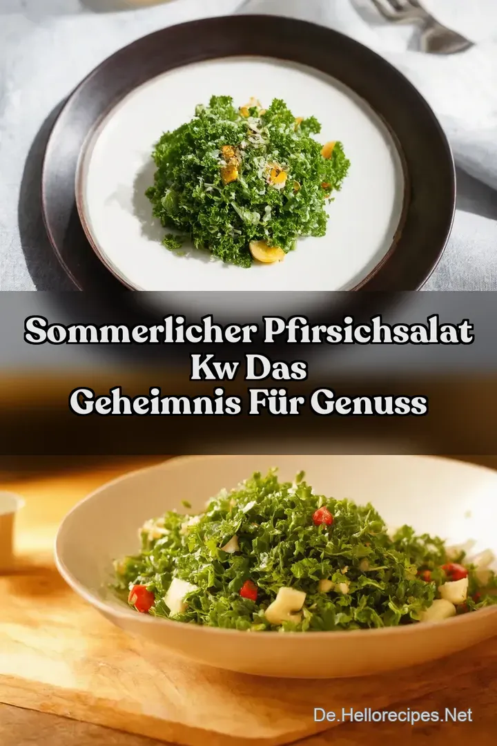 Sommerlicher Pfirsichsalat kw Das Geheimnis f&uuml;r Genuss