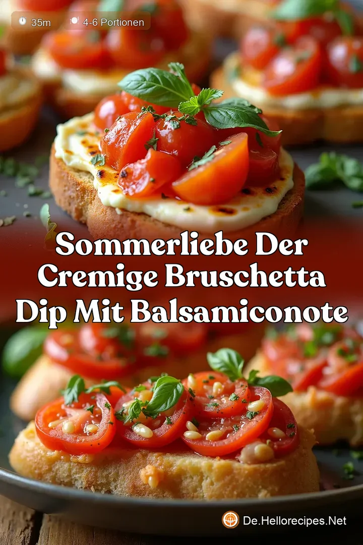 Sommerliebe Der Cremige Bruschetta Dip mit BalsamicoNote