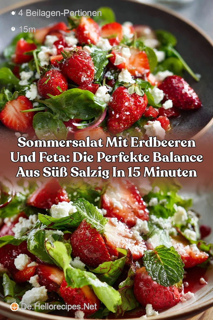 Sommersalat mit Erdbeeren und Feta: Die perfekte Balance aus s&uuml;&szlig; salzig in 15 Minuten