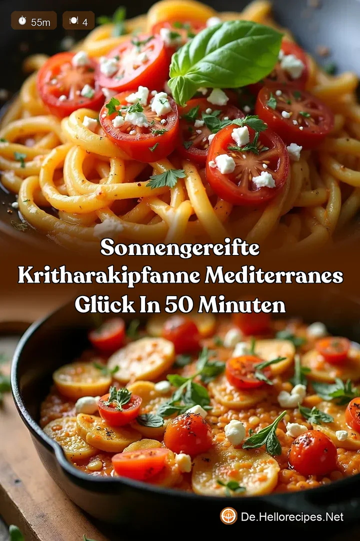 Sonnengereifte KritharakiPfanne Mediterranes Glück in 50 Minuten
