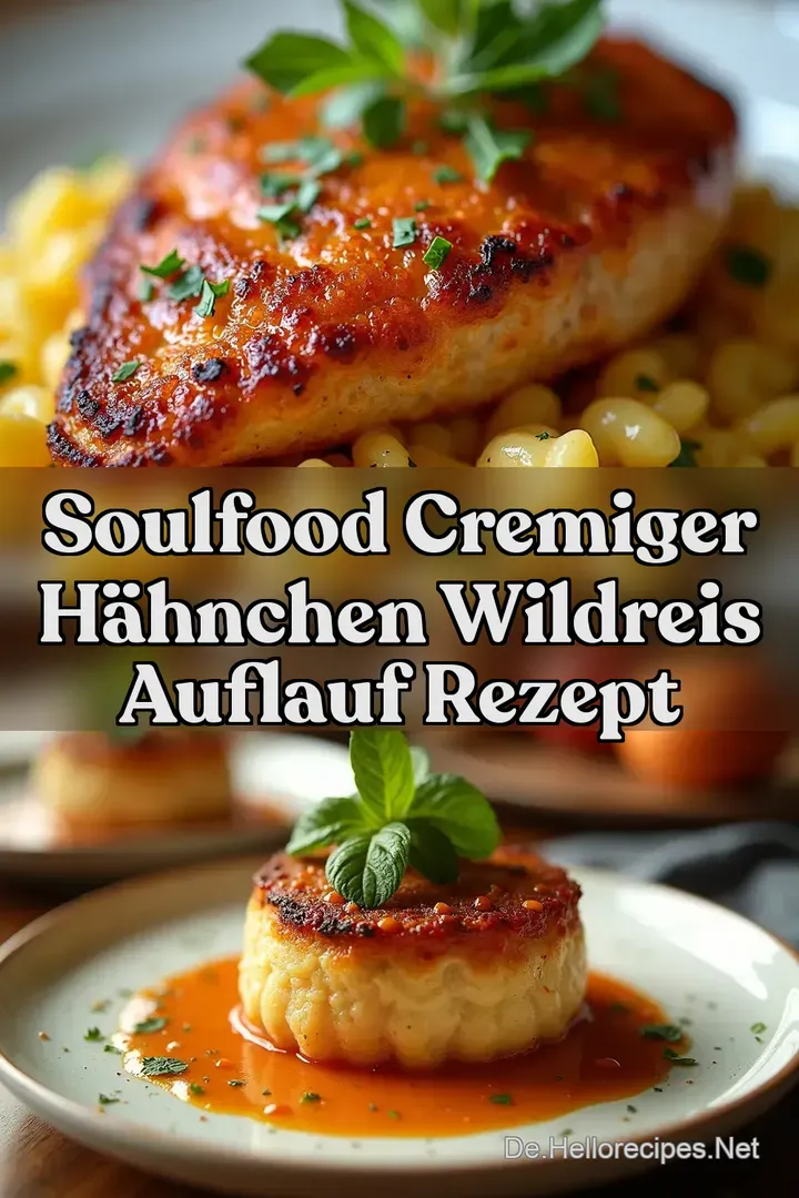 Soulfood Cremiger H&auml;hnchen Wildreis Auflauf Rezept