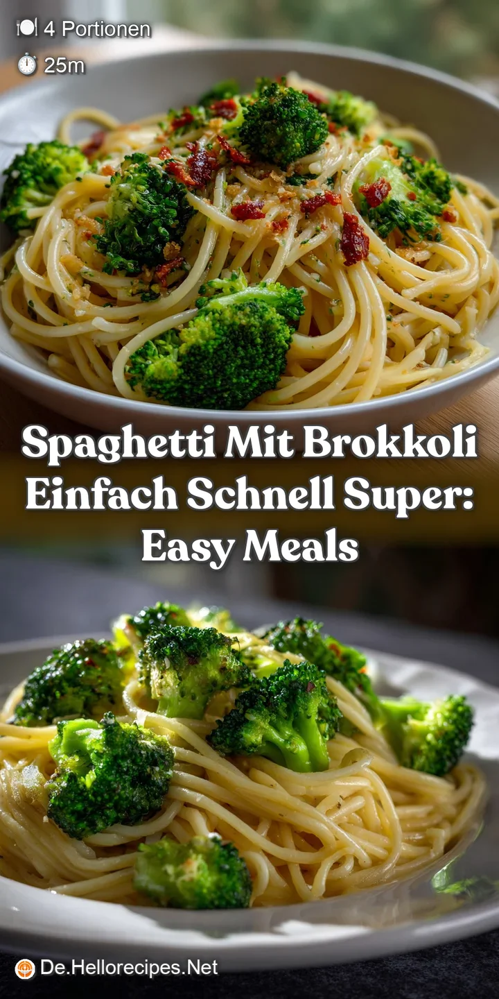 Spaghetti Mit Brokkoli Einfach Schnell Super: Easy Meals