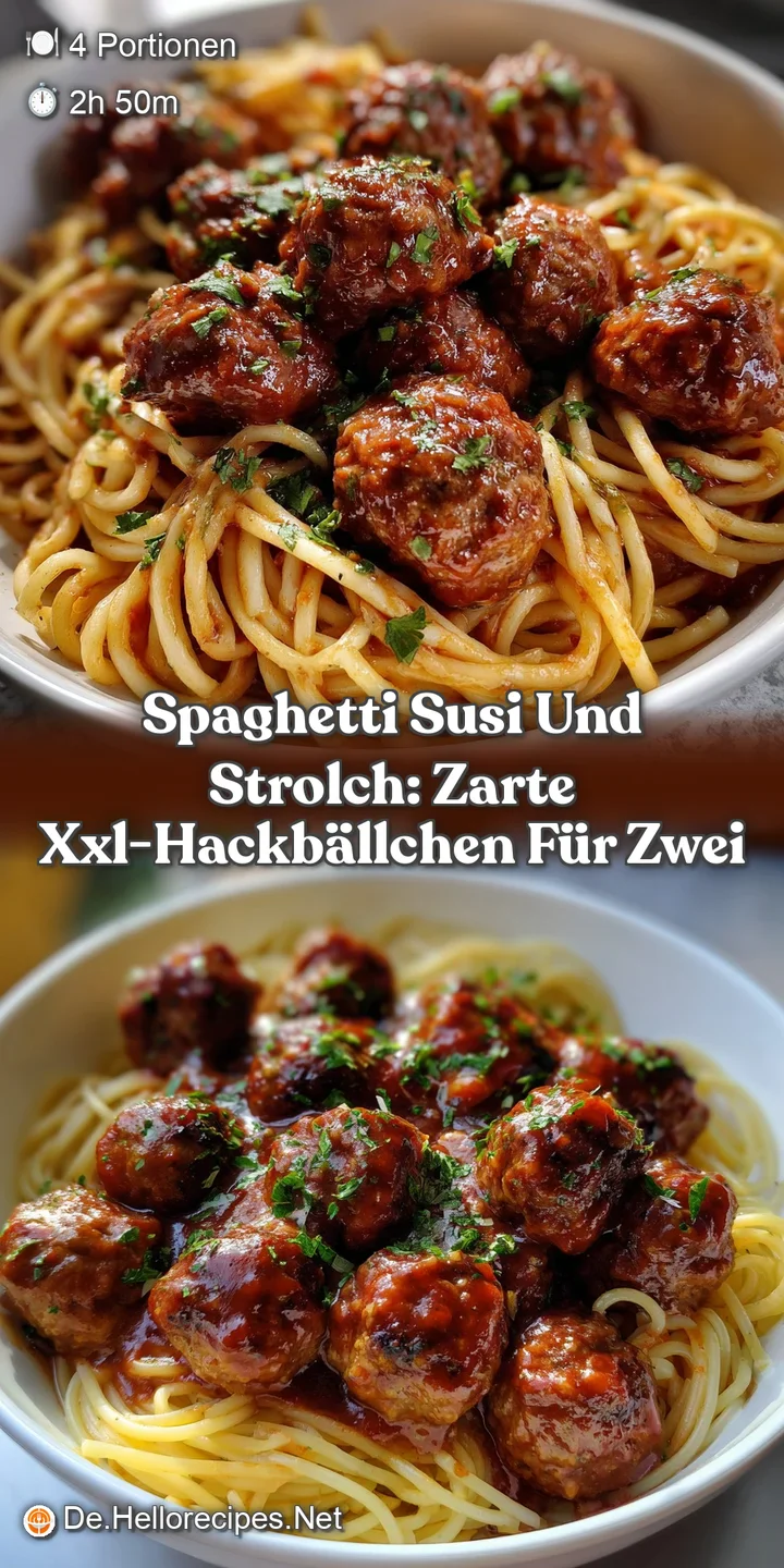 Spaghetti Susi und Strolch: Zarte XXL-Hackb&auml;llchen f&uuml;r Zwei