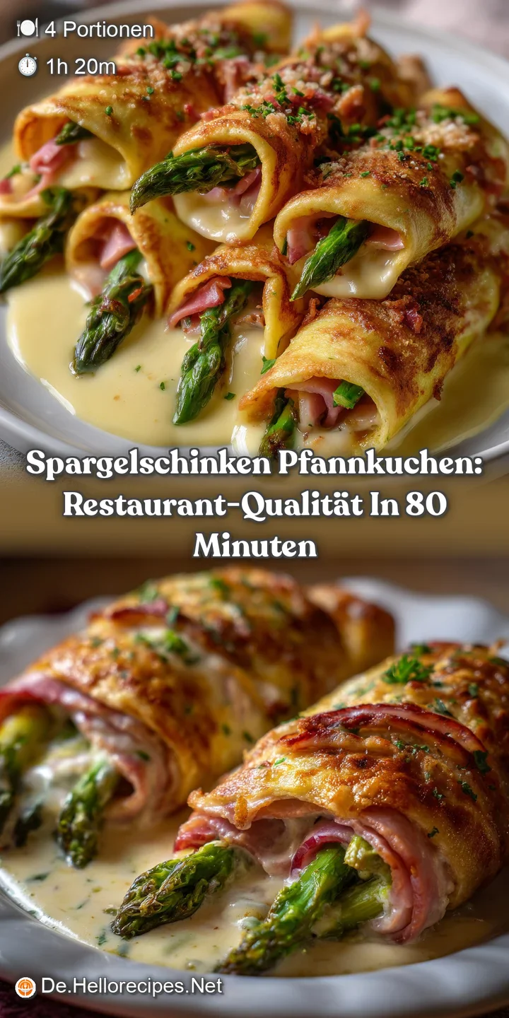 SpargelSchinken Pfannkuchen: Restaurant-Qualit&auml;t in 80 Minuten