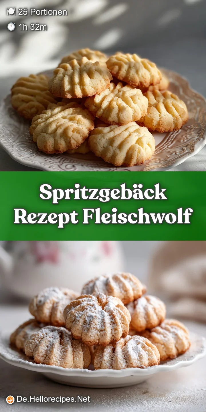 Close-up of a buttery spritz cookie, revealing its fine details and the melt-in-your-mouth texture implied by its golden hue.