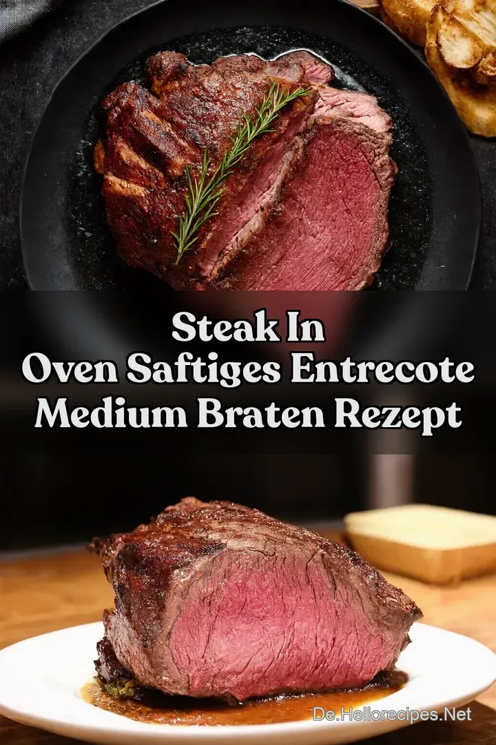 Steak In Oven Saftiges Entrecote Medium Braten Rezept
